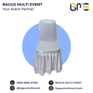 #BAGUS MULTI EVENT ALAT PESTA TERLENGKAP TERMURAH JABODETABEK KURSI FUTURA COVER RUMBAI HITAM PUTIH